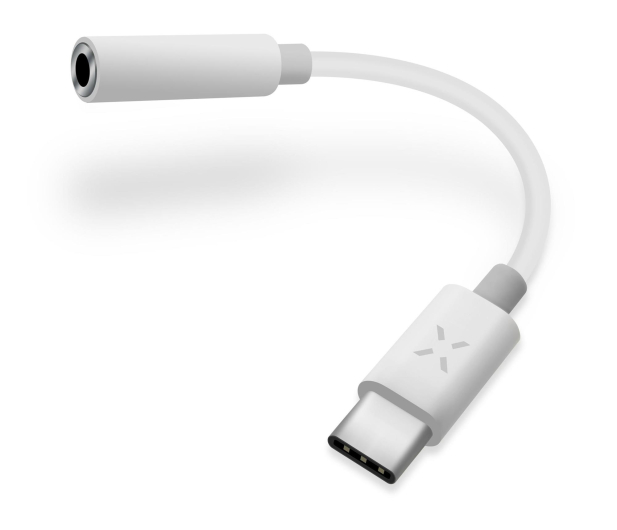 FIXED Adapter USB-C - minijack 3.5 W biały - 1342408 - zdjęcie